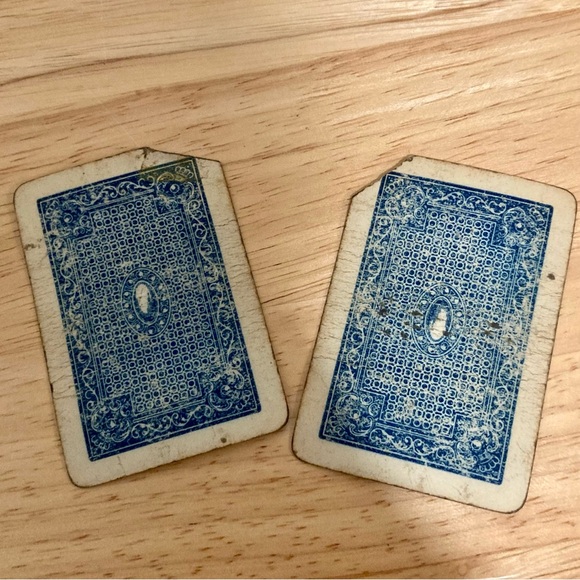 Vintage Mini Playing Card Set Game Folk Art Case - Picture 16 of 16